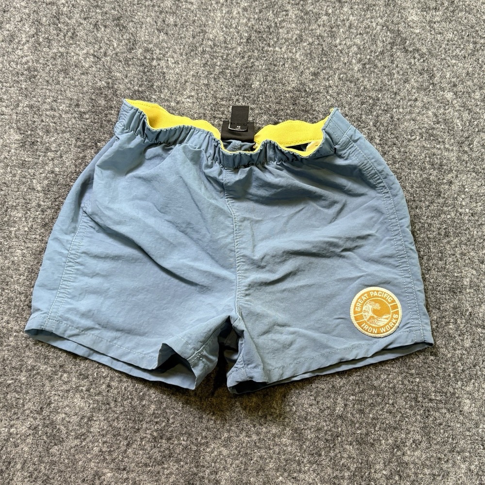 Patagonia Baby Baggies Shorts Size 3T Blue Nylon Outdoor Beach Hiking Iron Works